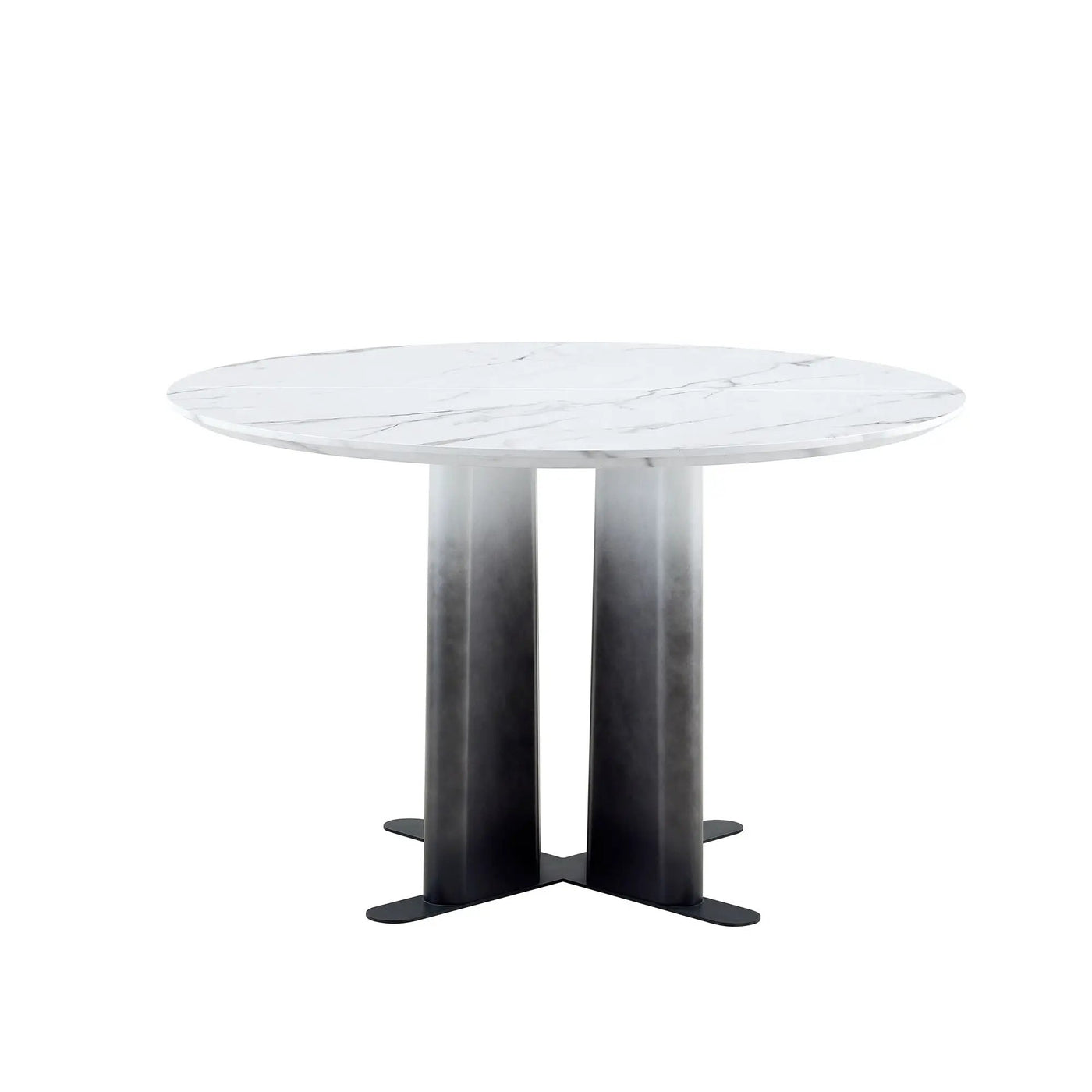 Round Dining Table With Cross Base, Modern Home Furniture by HouseOfZazla