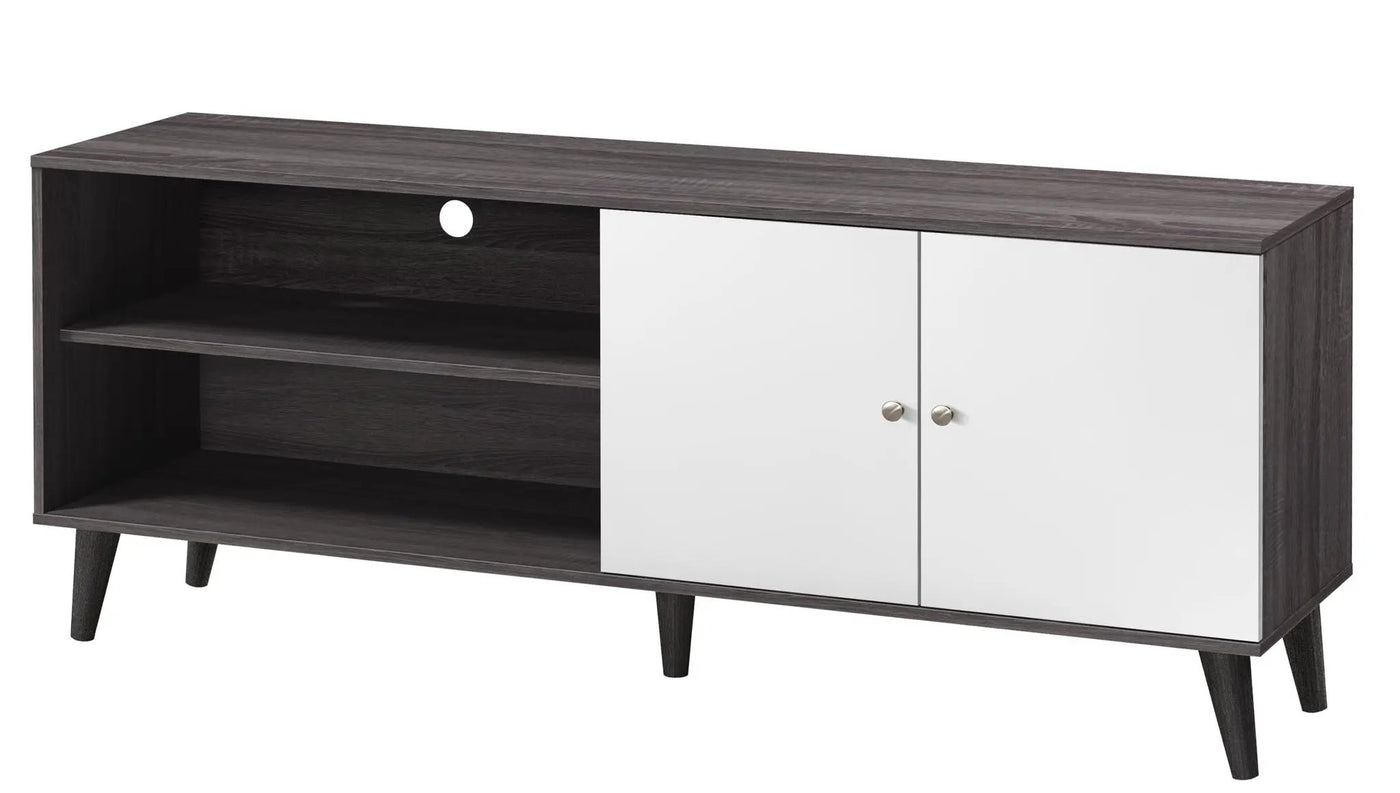 Amidon - TV Stand, With 2 Storage Shelves And 1 Cabinet by HouseOfZazla