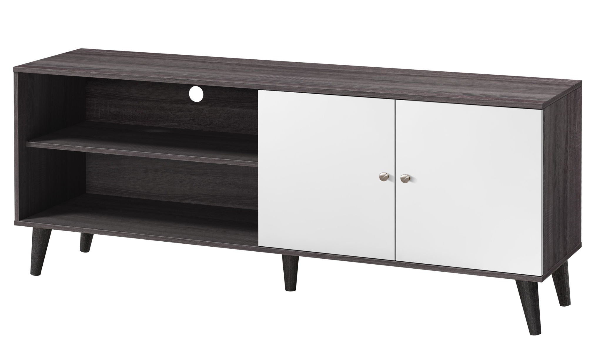 Amidon - TV Stand, With 2 Storage Shelves And 1 Cabinet by HouseOfZazla