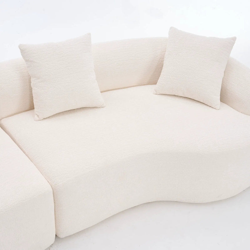 4 Seater Sofa With Fabric, 30D, 60 Hardness Full Sponge, 4 Pillow For Living Room, Home Furniture Sleeper Sectional Sofa For Apartment by Unique Piece Furniture