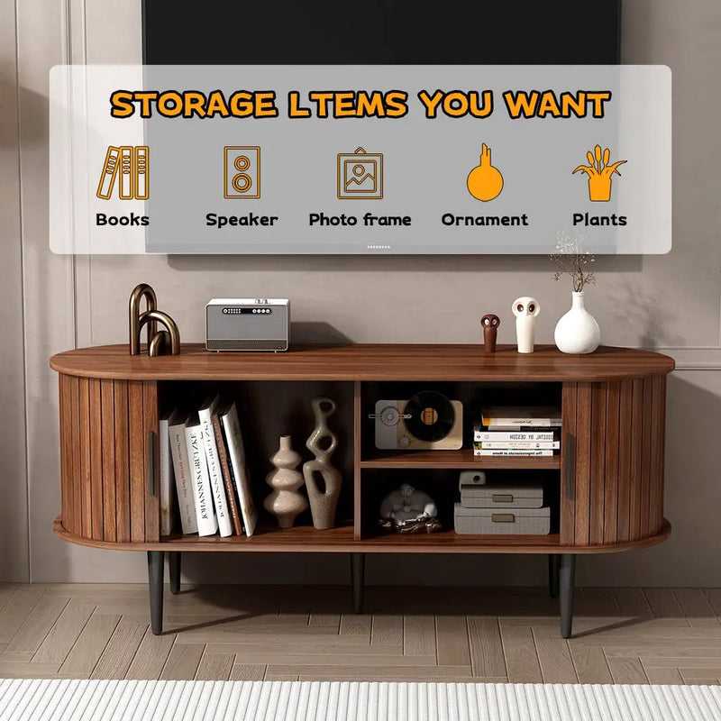 47" Modern TV Console Table with Storage Compartment by HouseOfZazla