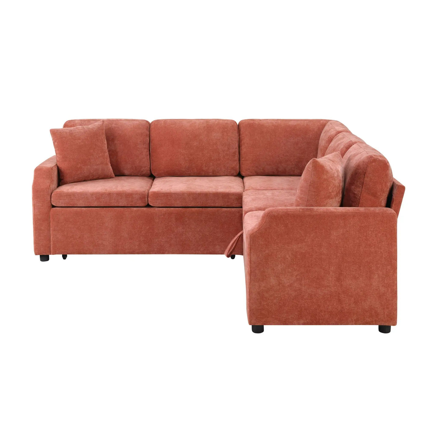 Modern L Shaped Sectional Sofa Bed With Hidden Storage Upholstery by HouseOfZazla