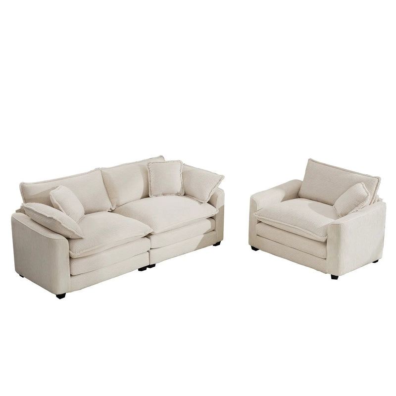 Elegant Oversized Sectional Sofa Set With Deep Seats And Flexible Layout by Unique Piece Furniture