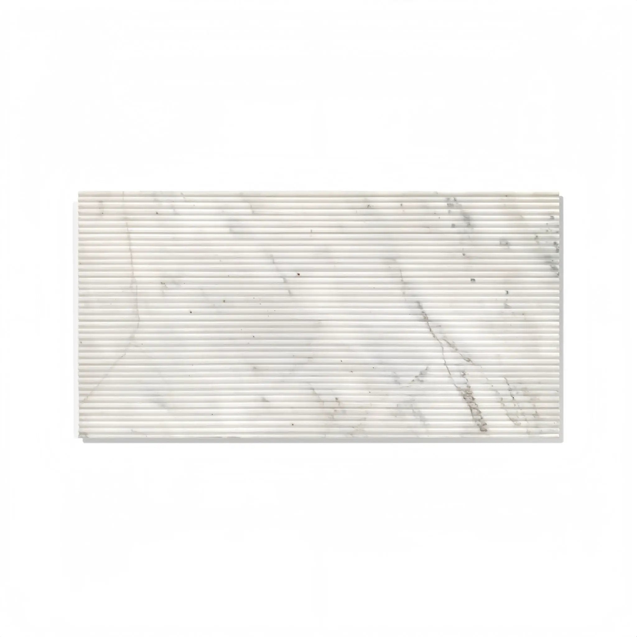 Snow Mountain Ol Textured Marble Tiles For Wall Decoration - White / Natural by HouseOfZazla