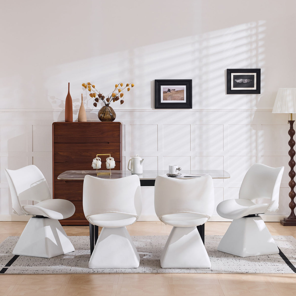 Modern Swivel Dining Chair With High Back, photo 18 of 21