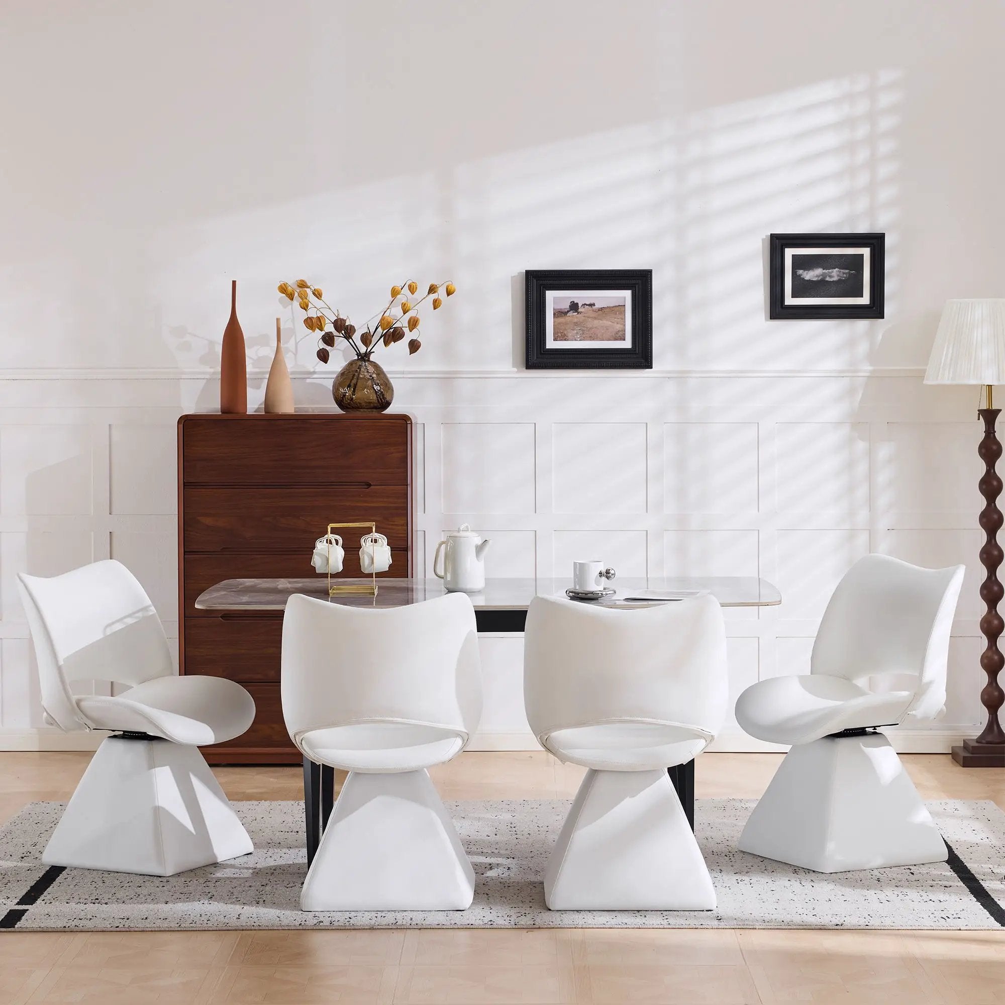 Modern Swivel Dining Chair With High Back by Unique Piece Furniture