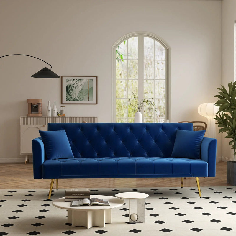 Modern Convertible 72 Inch Foldable Sleeper Sofa by HouseOfZazla