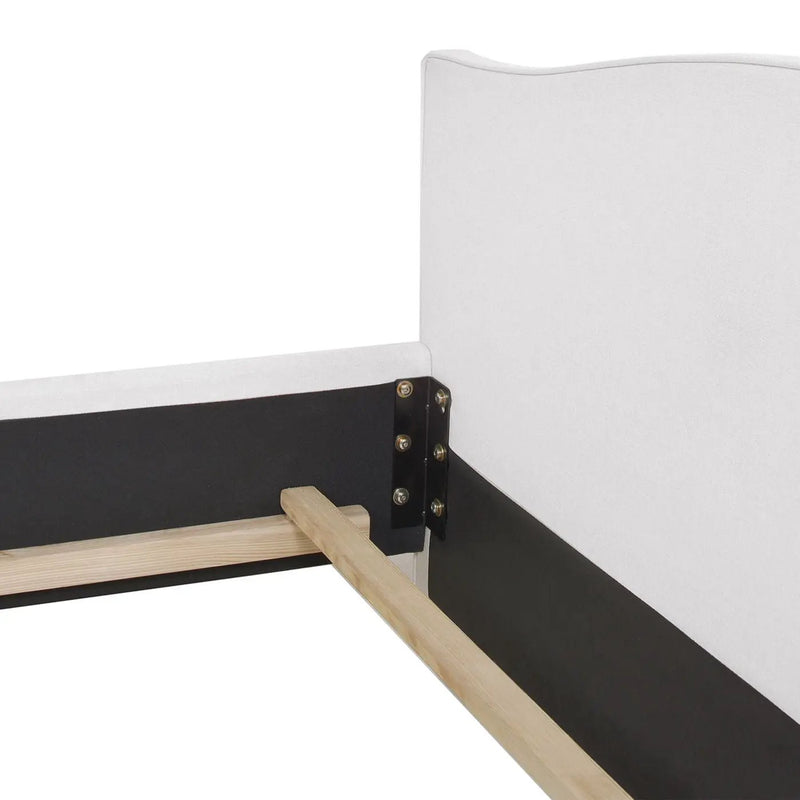 Marcella - Upholstered Shelter Headboard Bed Set by HouseOfZazla