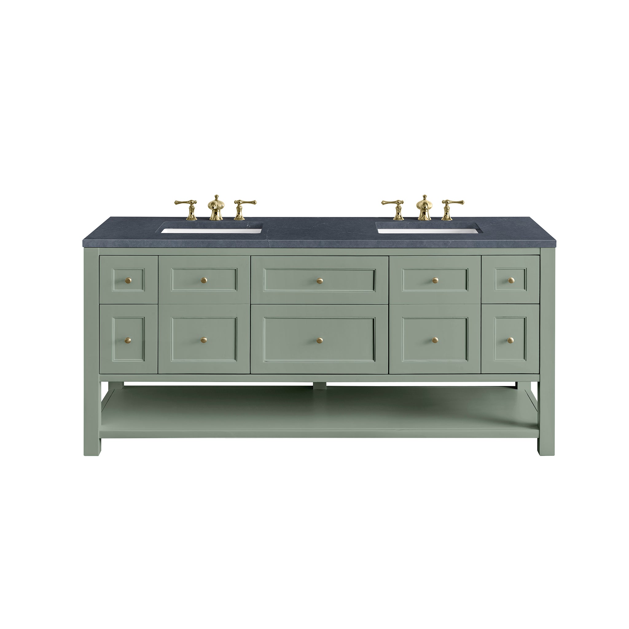 James Martin Breckenridge 72" Double Bathroom Vanity, Smokey Celadon by James Martin