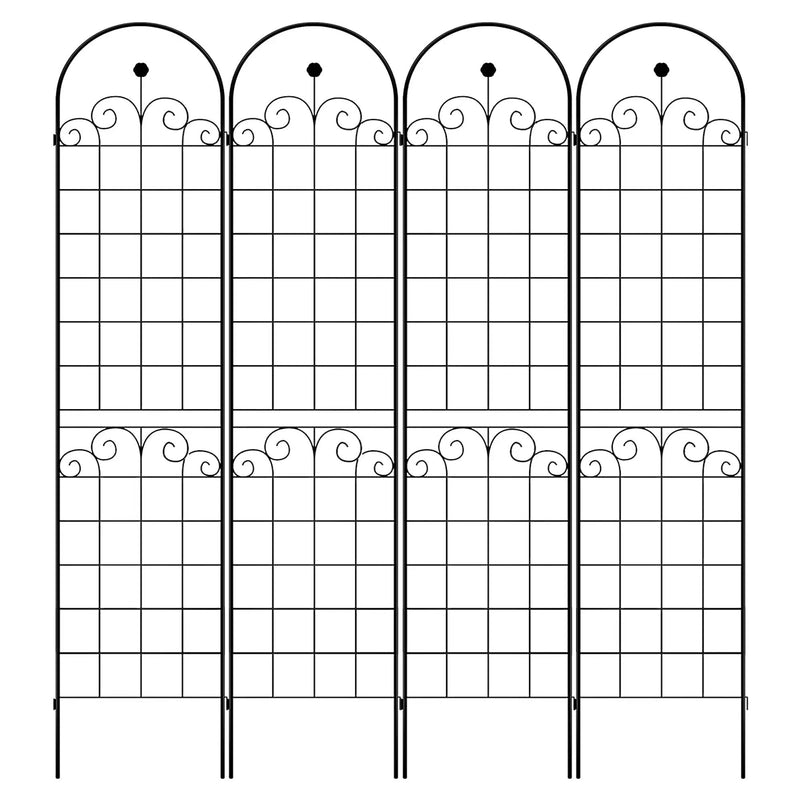 Metal Garden Trellis For Climbing Plants Outdoor Rustproof Plant Support Rose Trellis Netting Trellis by HouseOfZazla