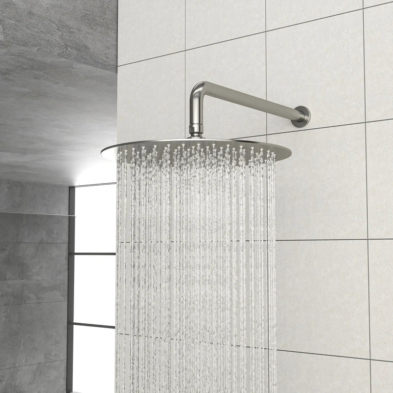 Shower Faucet Set With 10" Rainfall Shower Head And Valve - Brushed Nickel by HouseOfZazla