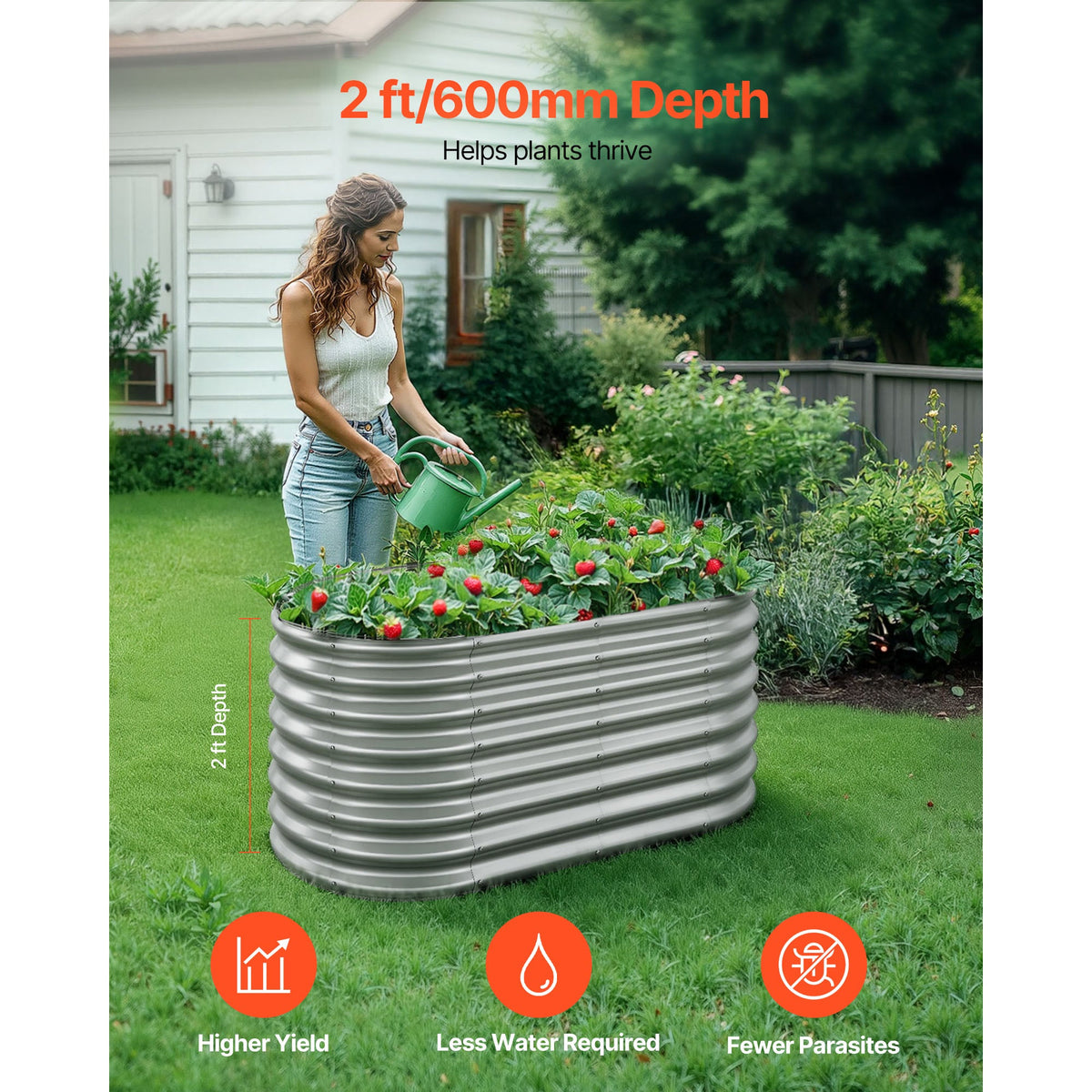Oval Metal Raised Garden Bed, photo 10 of 10