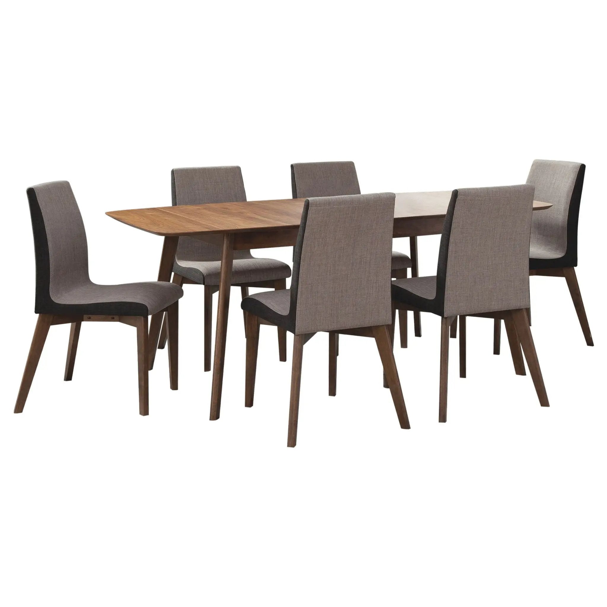Redbridge 7-piece Rectangular Dining Set Natural Walnut by Unique Piece Furniture