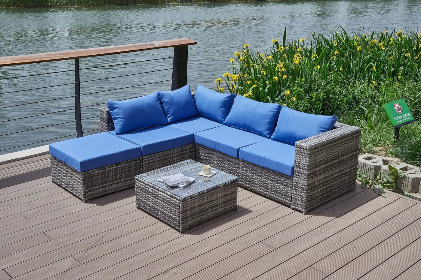 Patio Sofa With Cushions by HouseOfZazla