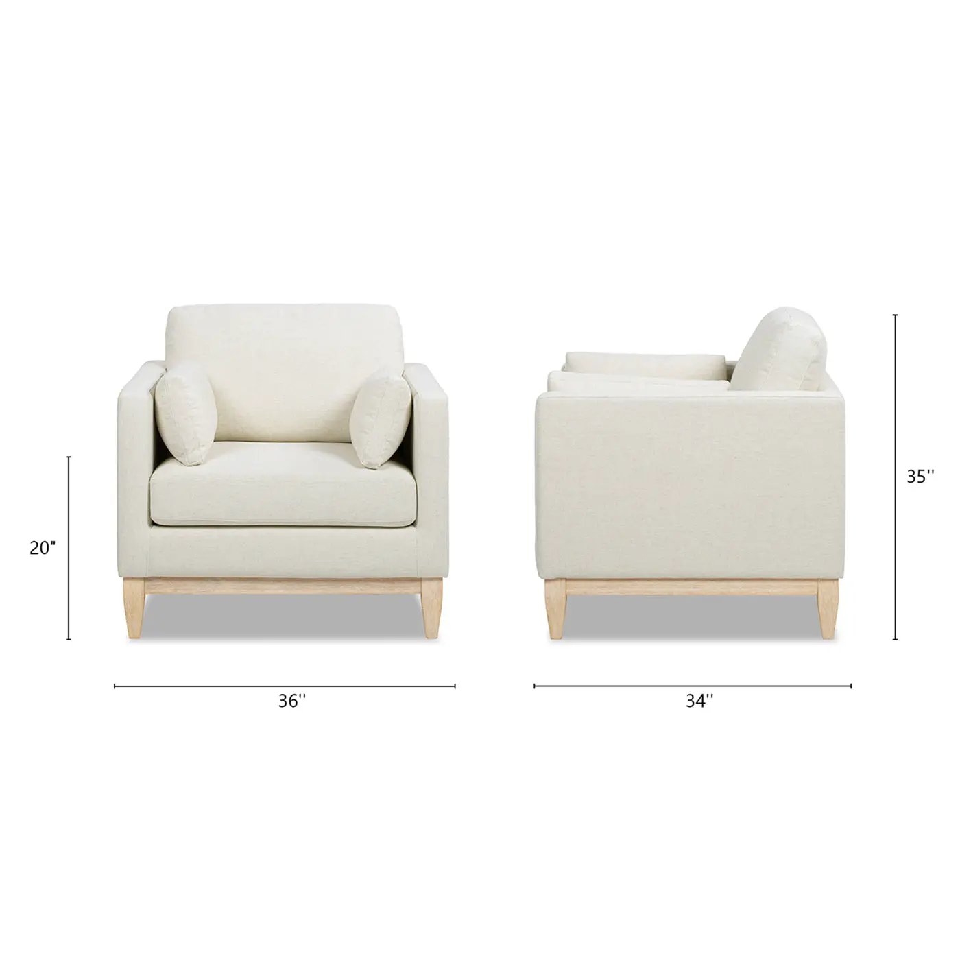Knox 36" Modern Farmhouse Arm Chair by HouseOfZazla