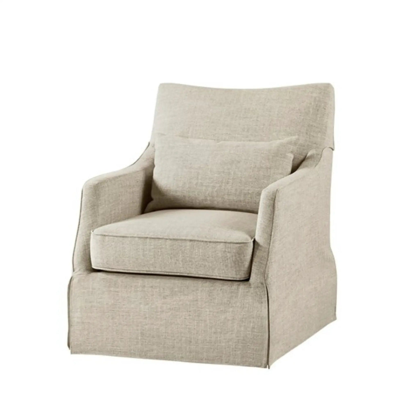 Traditional Design London Skirted Swivel Chair by HouseOfZazla