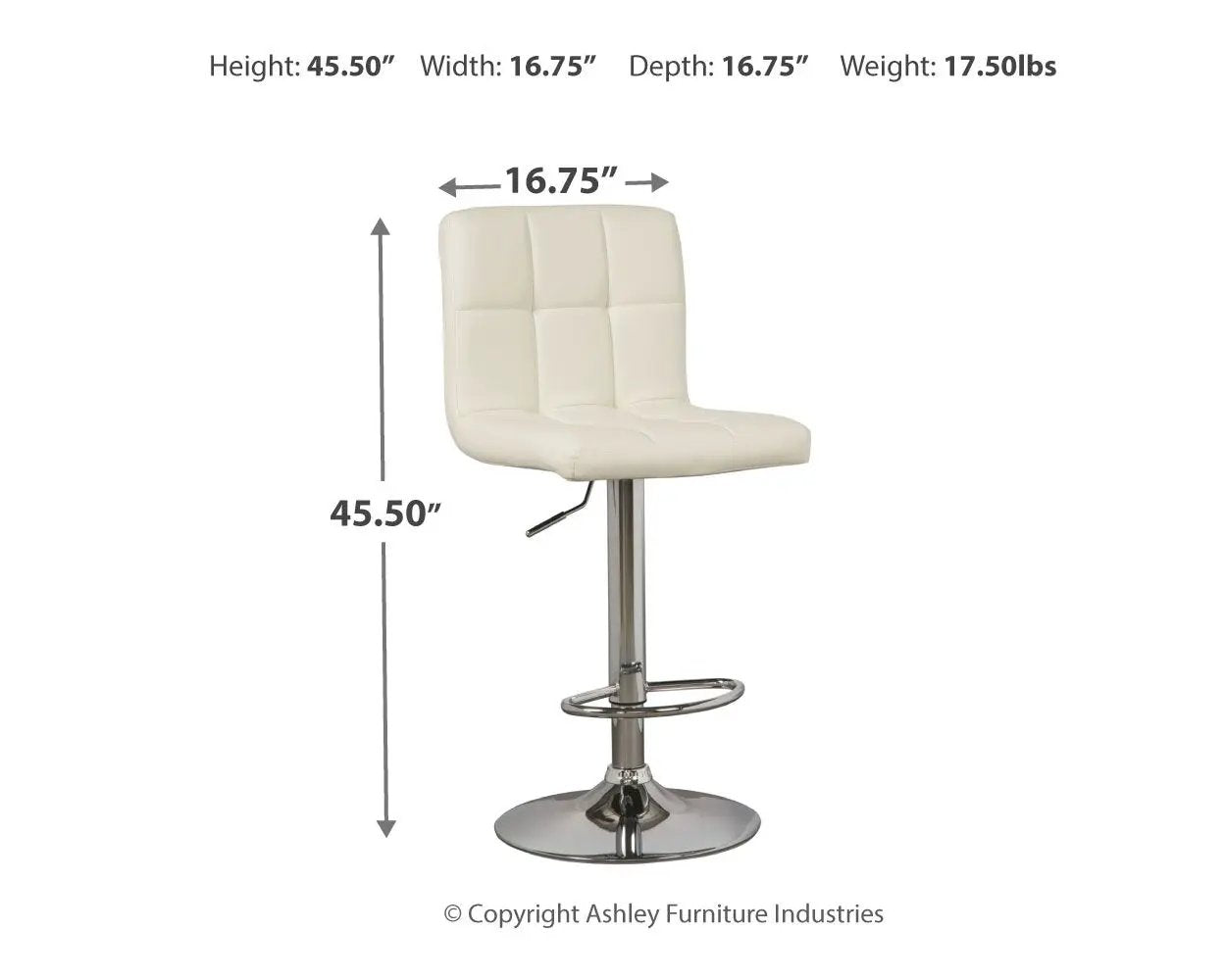Bellatier - Adjustable Height Barstool (Set of 2) by Unique Piece Furniture