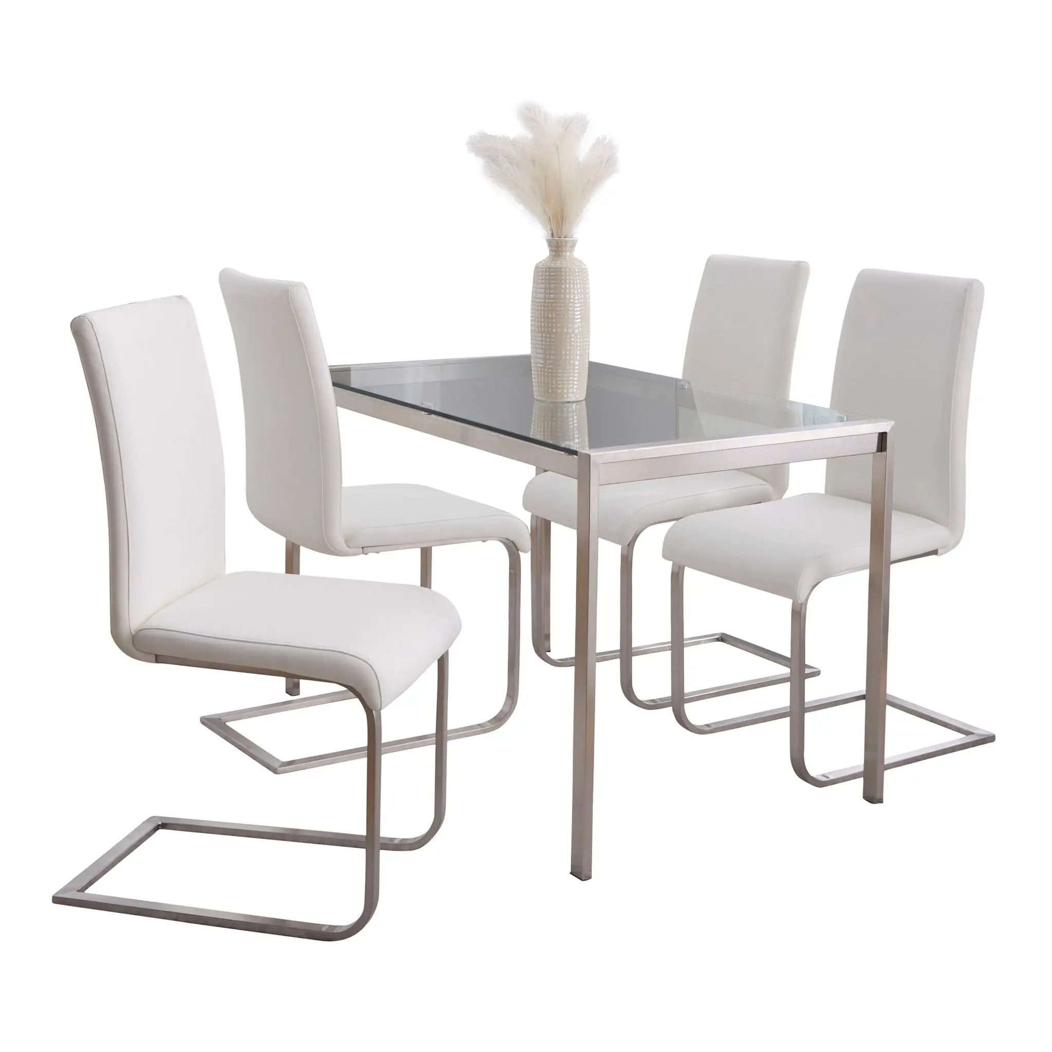 Fuji Foster - Contemporary Dining Set l, Glass 5 Piece by HouseOfZazla