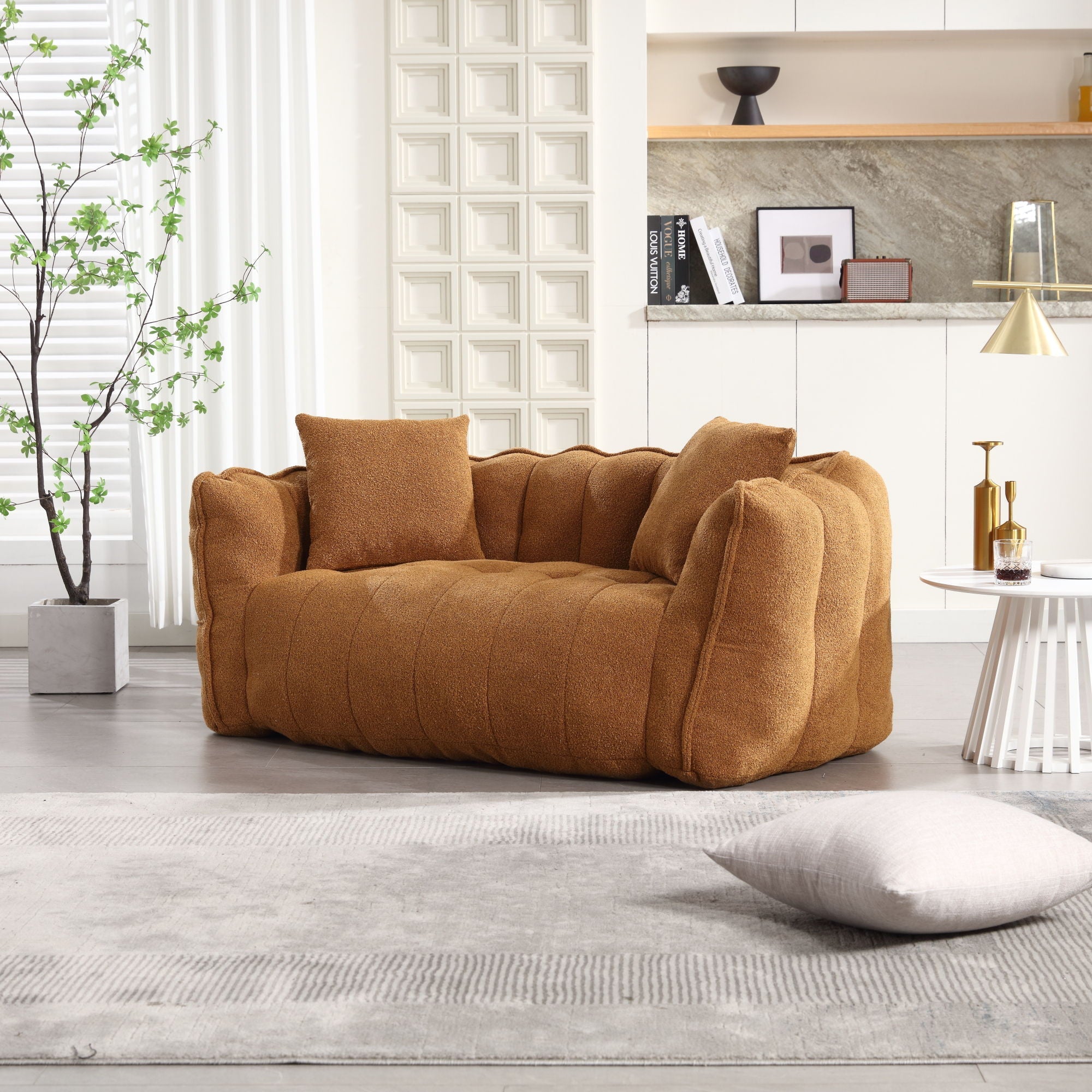 Cozy Beanbag Chair With High Resilience Foam Core For 2 by HouseOfZazla