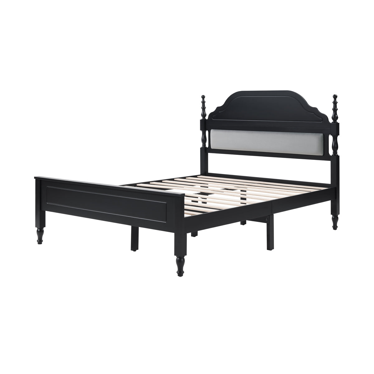 Elegant Bedroom Centerpiece Queen Bed with Padded Headboard Insert, photo 7 of 9