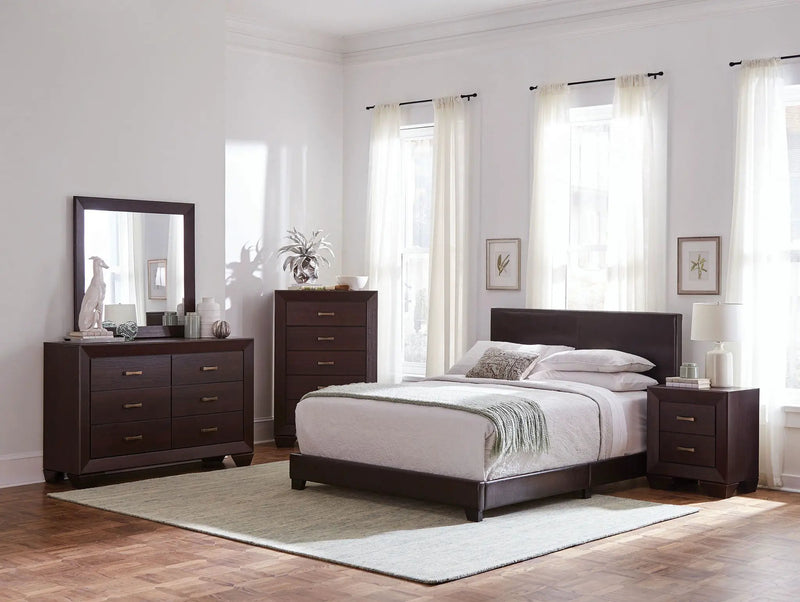 Dorian 5-piece Eastern King Bedroom Set Dark Cocoa by Unique Piece Furniture