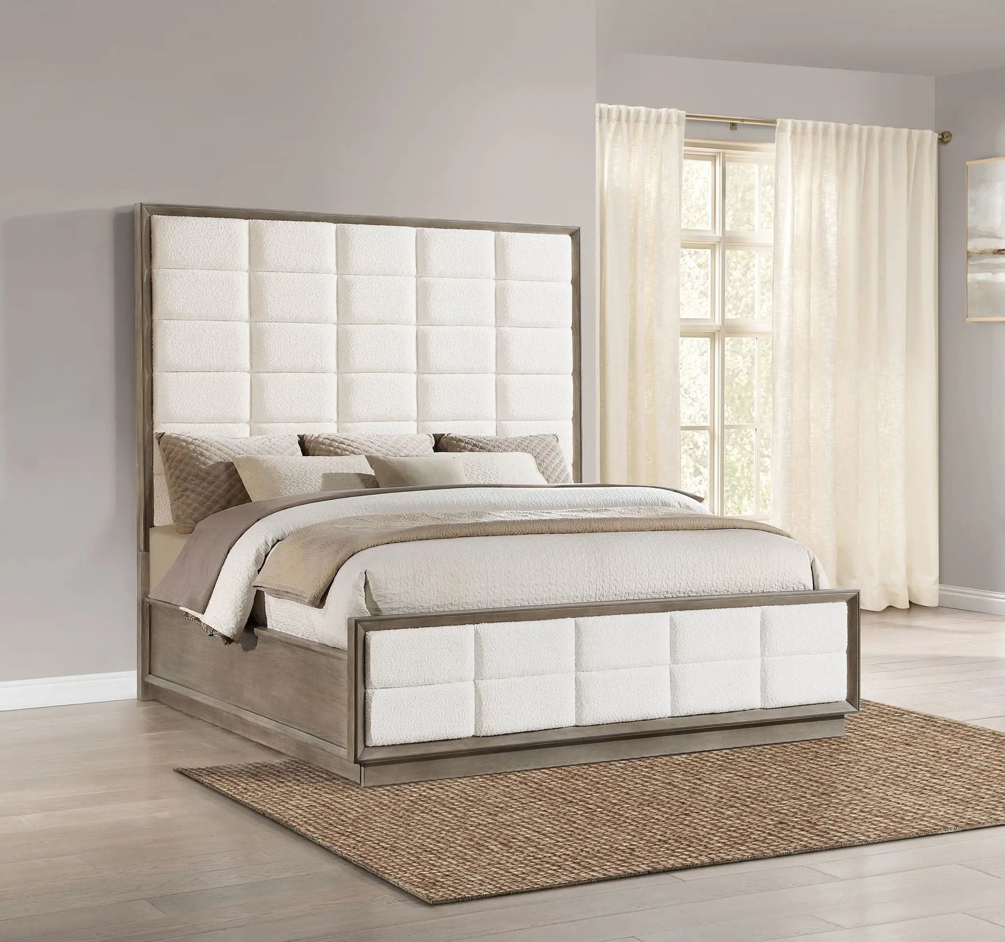 Durango 80-inch Eastern King Panel Bed Taupe Oak by Unique Piece Furniture