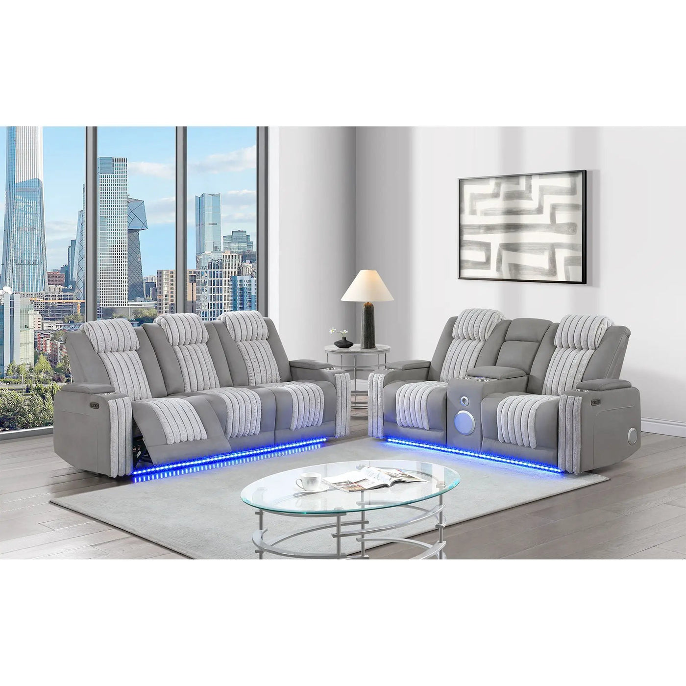 Duran - Power Reclining Loveseat With Power Headrest by HouseOfZazla