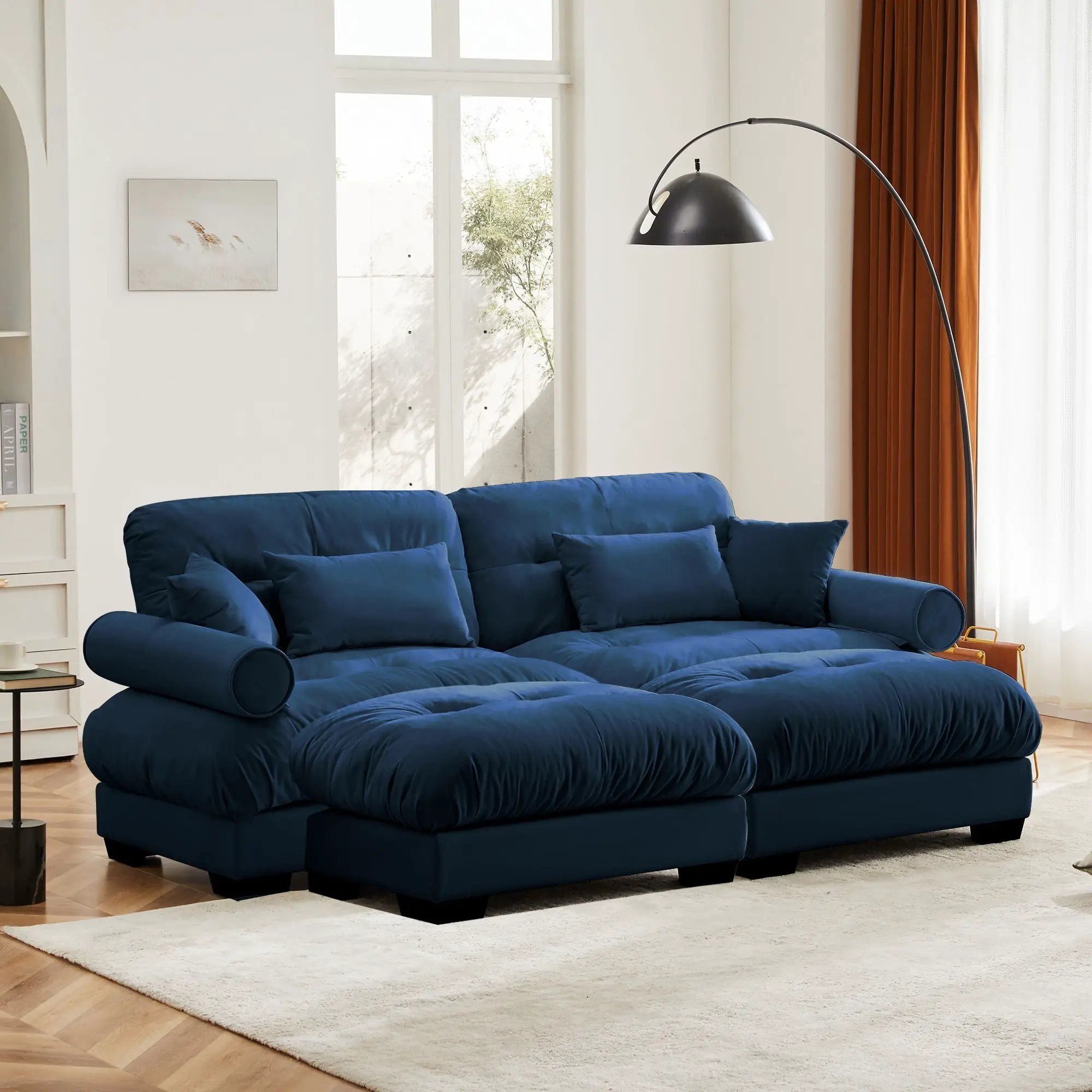 Super Comfort Oversized Modular Sectional Sofa With Movable Ottoman by Unique Piece Furniture