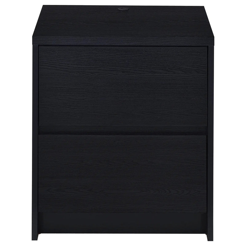 Westpark 2-drawer Nightstand LED Lights and USB Black by Unique Piece Furniture