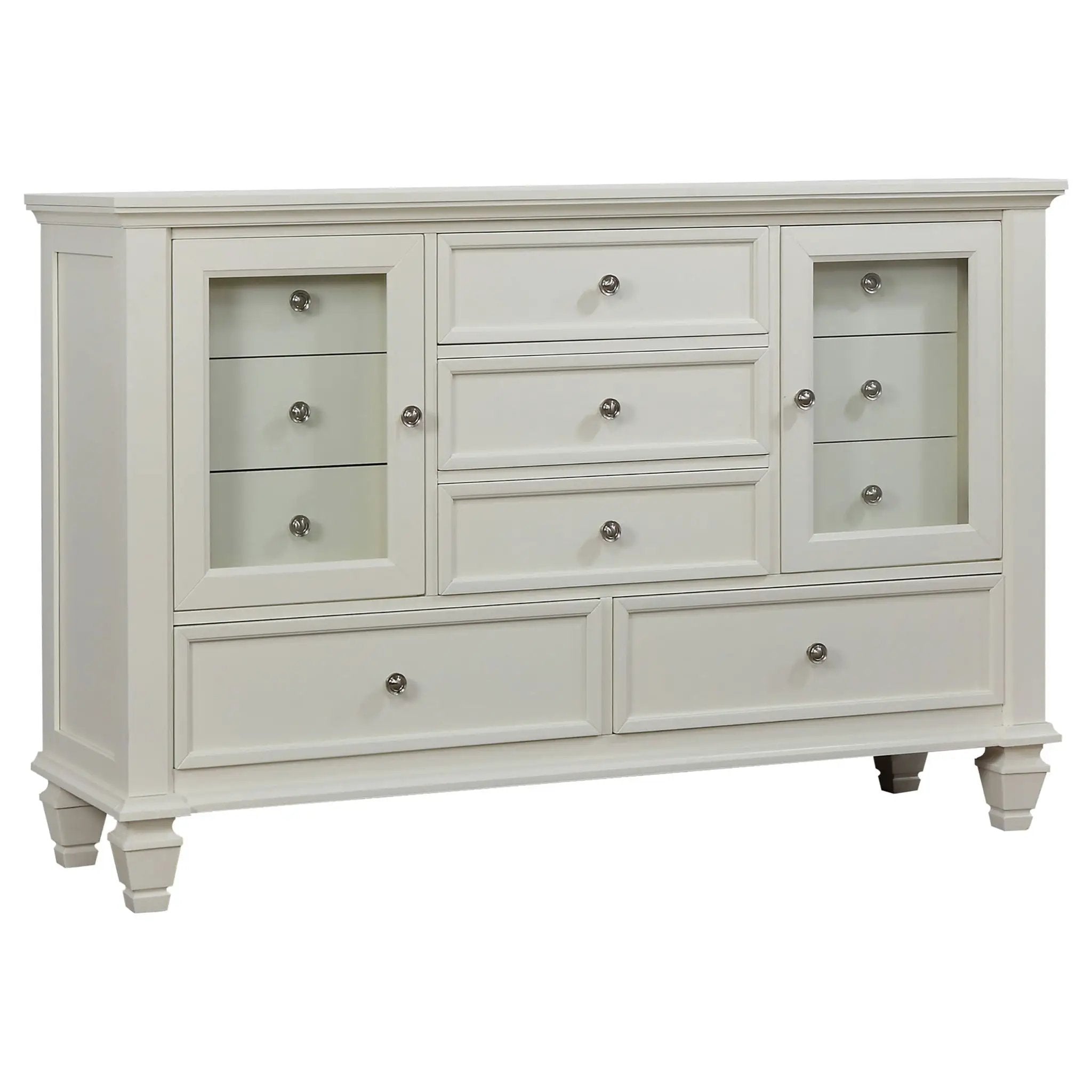 Sandy Beach 5-piece Queen Bedroom Set Cream White by Unique Piece Furniture