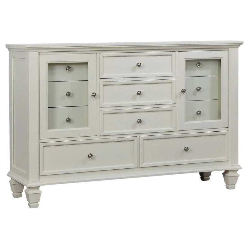 Sandy Beach 5-piece Queen Bedroom Set Cream White by Unique Piece Furniture
