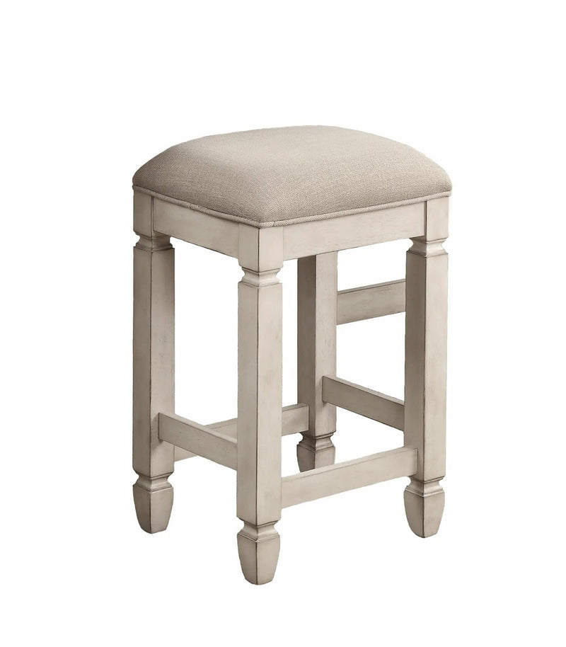 Console Table With 4 Stools - Antique White by Unique Piece Furniture