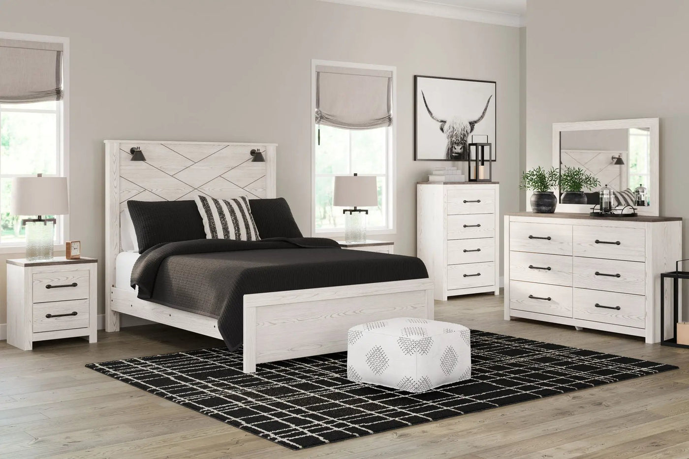 Gerridan - Panel Bedroom Set With Sconces by Unique Piece Furniture