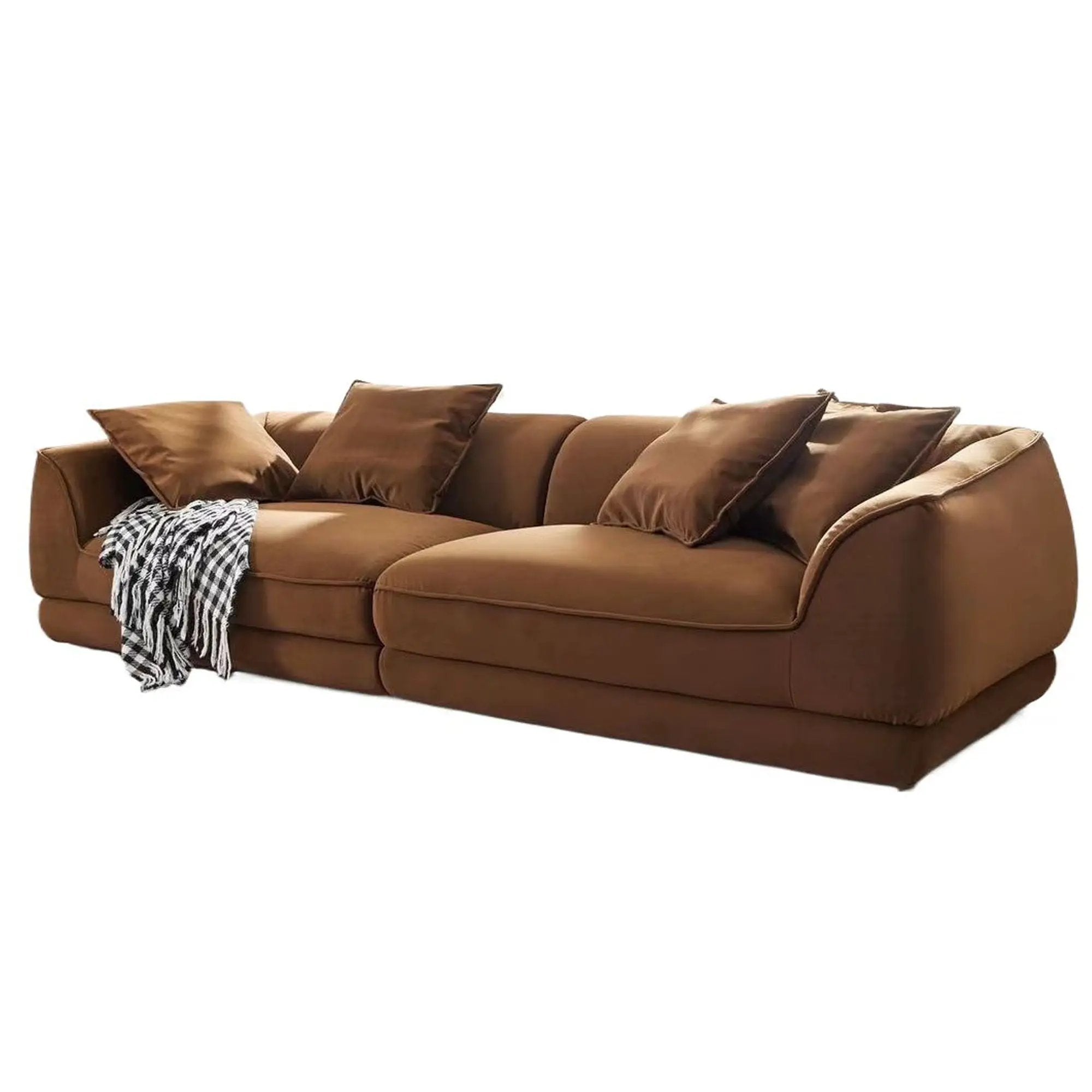 Nordic Modern Sofa With Removable Pillowcase, High Density Sponge Filling, 4 Throw Pillows by HouseOfZazla