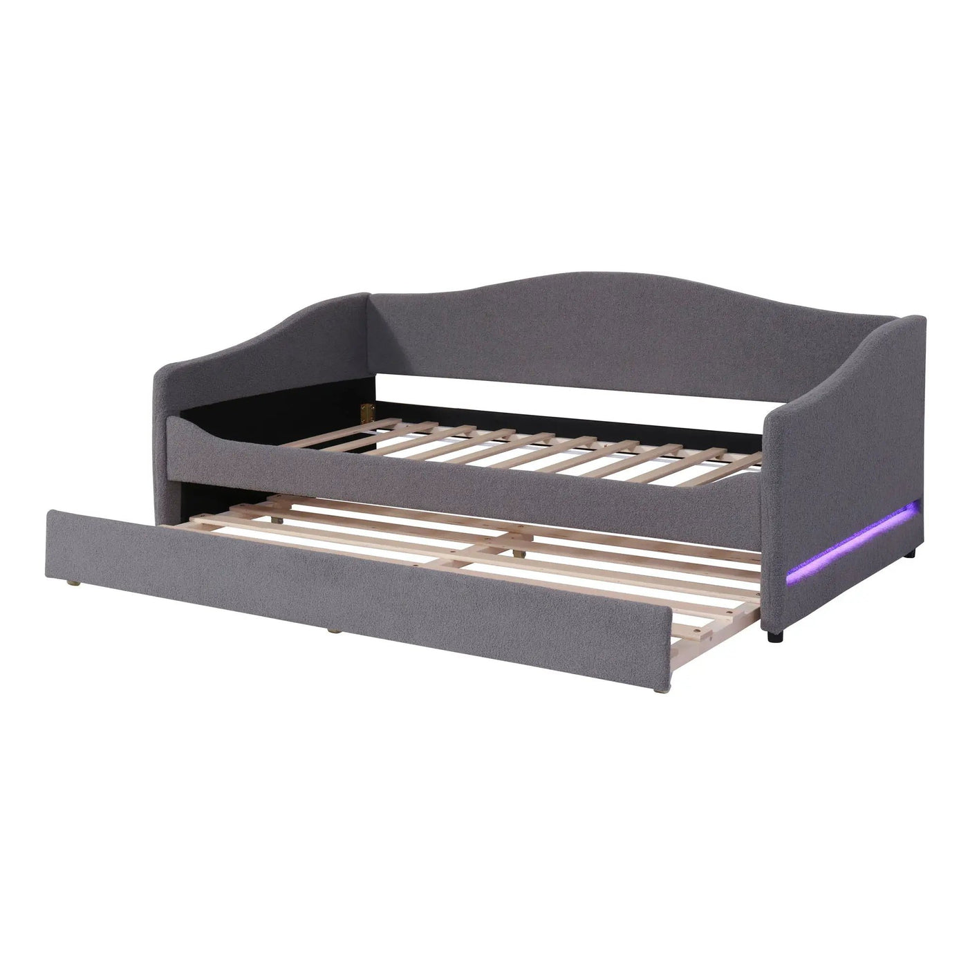 Design Upholstered Daybed With Light And Trundle by Unique Piece Furniture