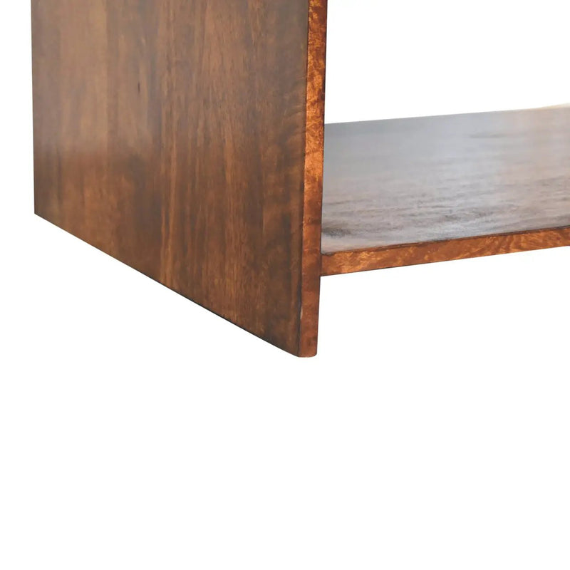Solid Wood Aspen Slim Coffee Table, 4 Drawers, 1 Open Slot by HouseOfZazla