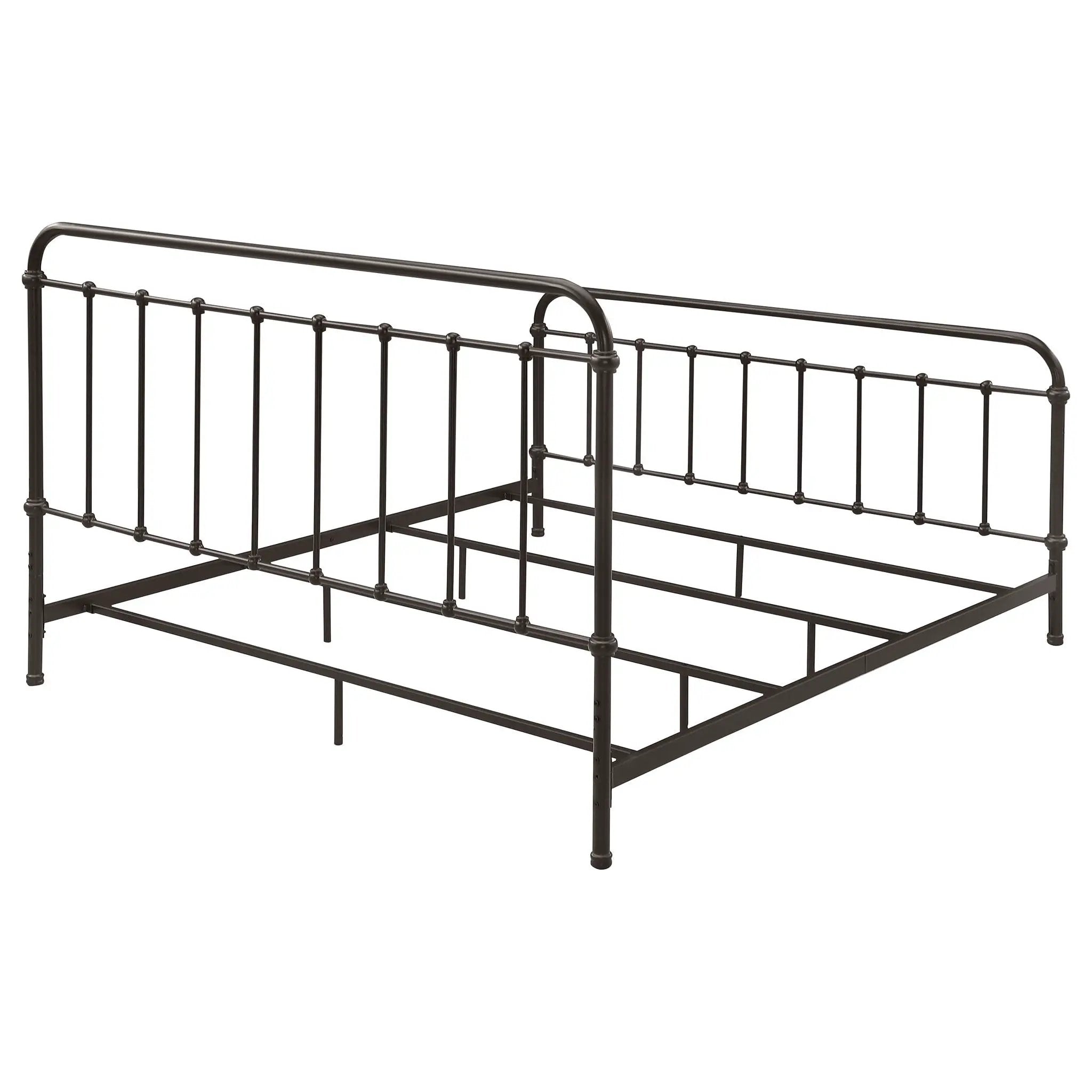 Livingston Metal Eastern King Open Frame Bed Dark Bronze by Unique Piece Furniture