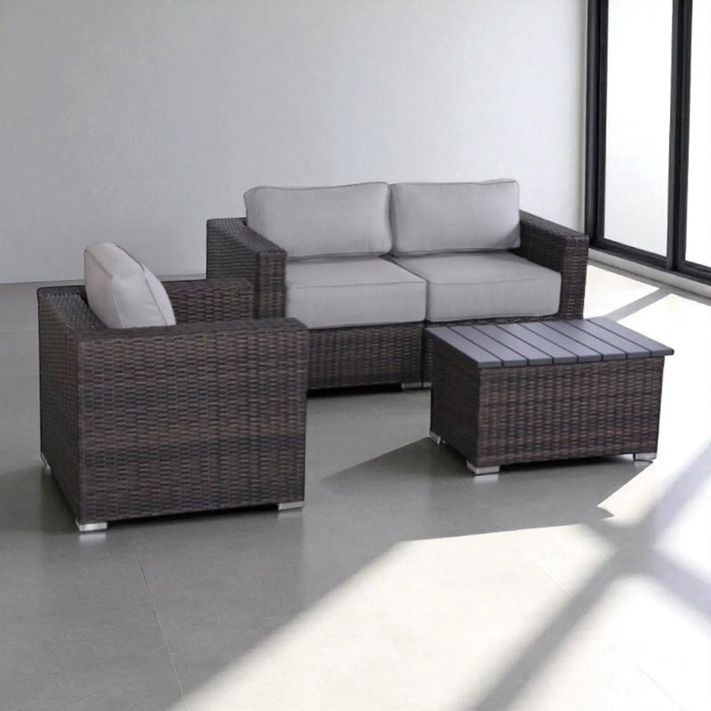 Stylish Sofa Seating Group With Cushions Perfect For Outdoor Gatherings by HouseOfZazla
