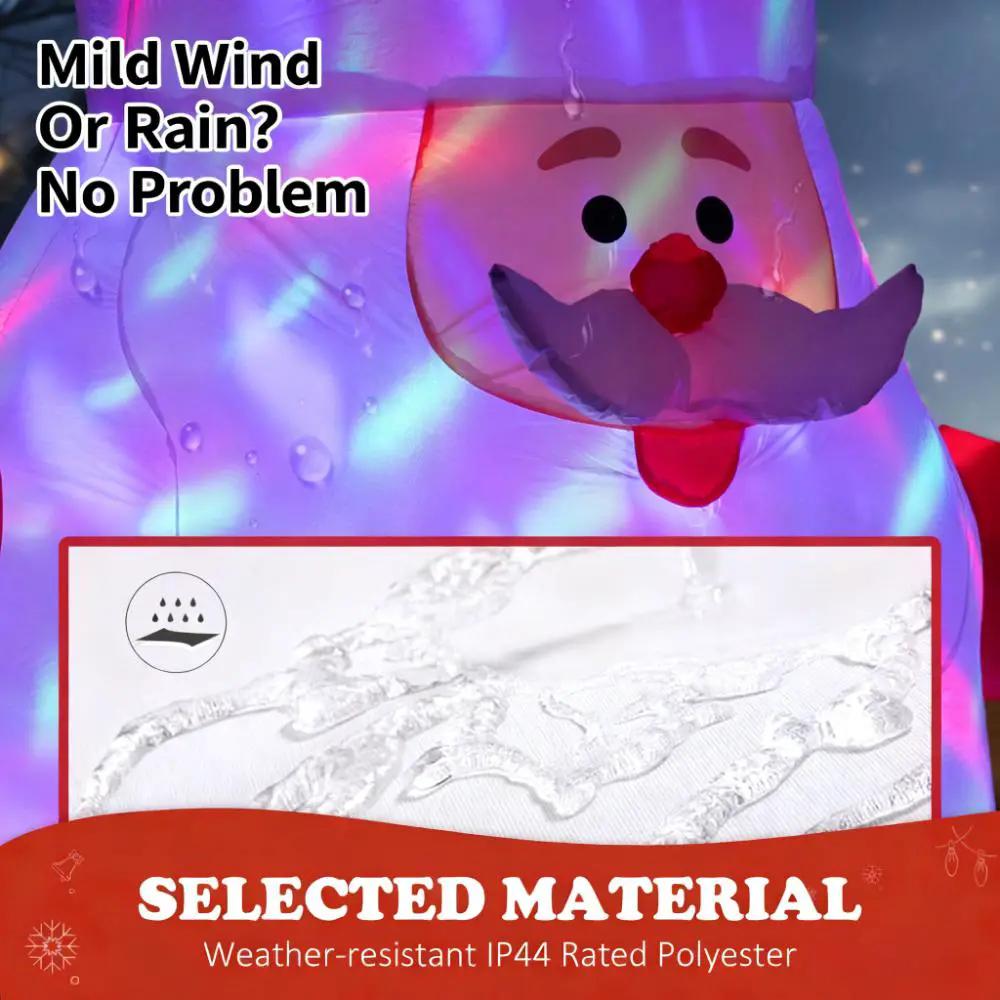 Inflatable Christmas Santa Claus with Rotating Magic Ball Light by HouseOfZazla