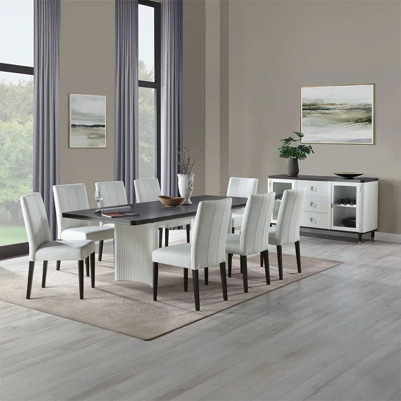 Carena - Dining Table With Leaf - White & Brown by Unique Piece Furniture