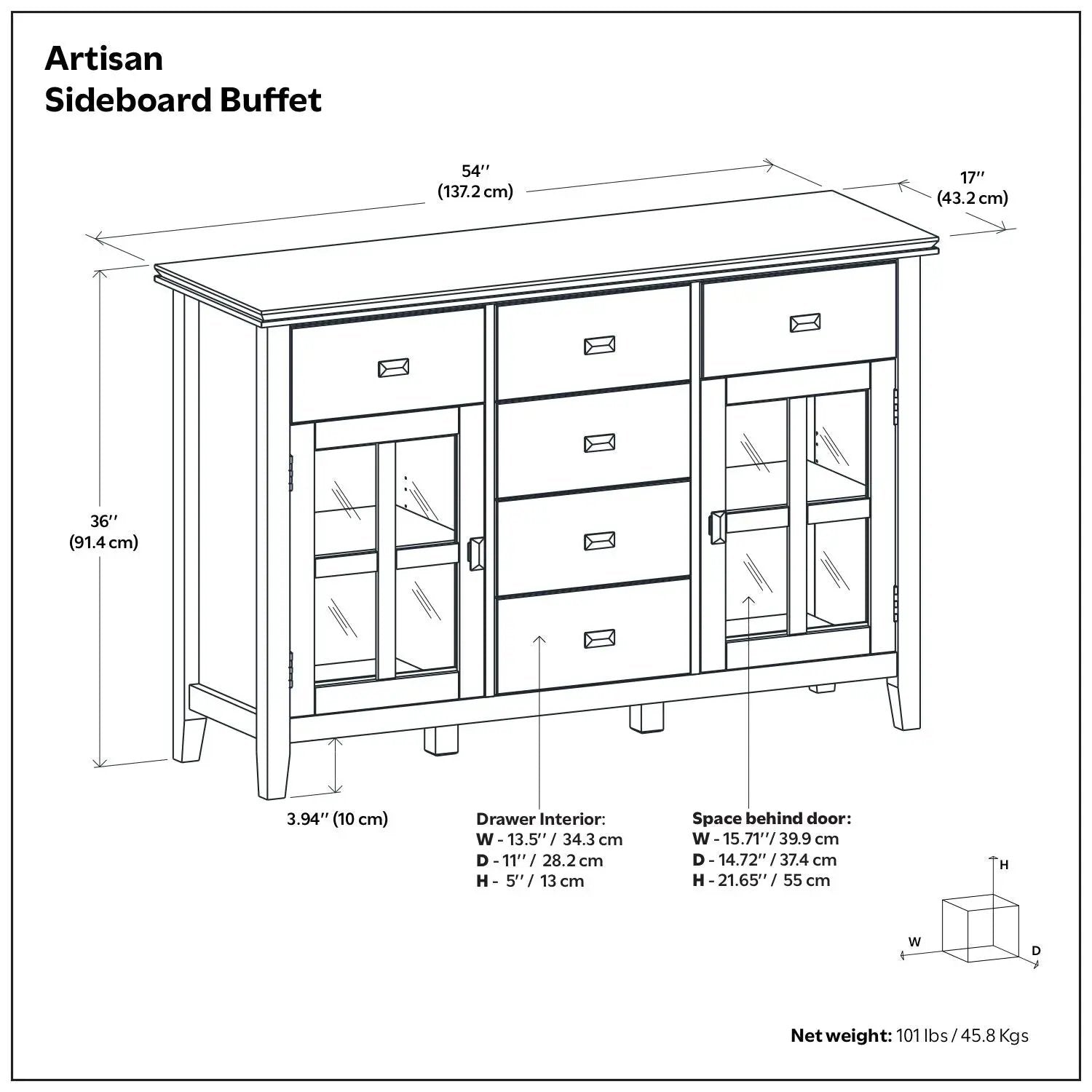 Artisan - Handcrafted Sideboard Buffet by HouseOfZazla