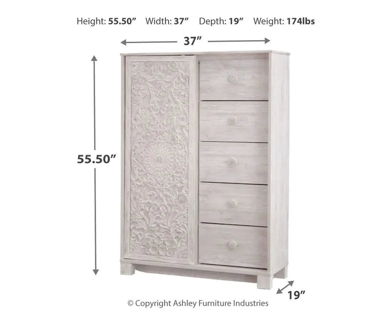 Paxberry - Dressing Chest - Whitewash by Unique Piece Furniture