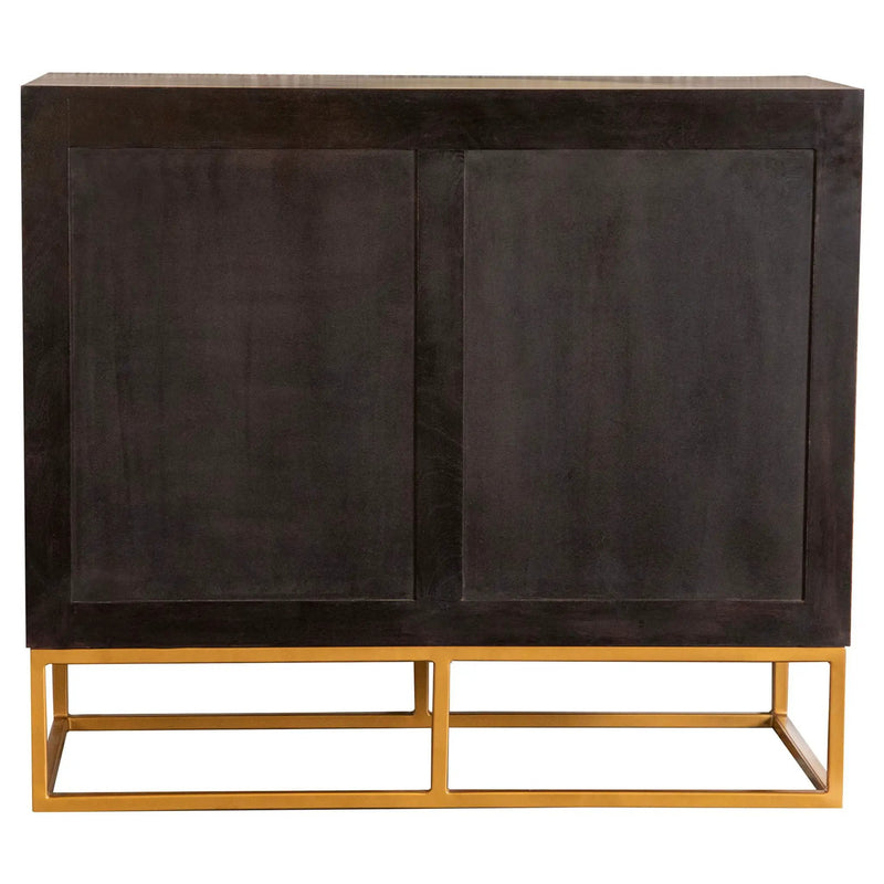 Zara 2-door 40-inch Wood Accent Storage Cabinet Black Walnut by Unique Piece Furniture