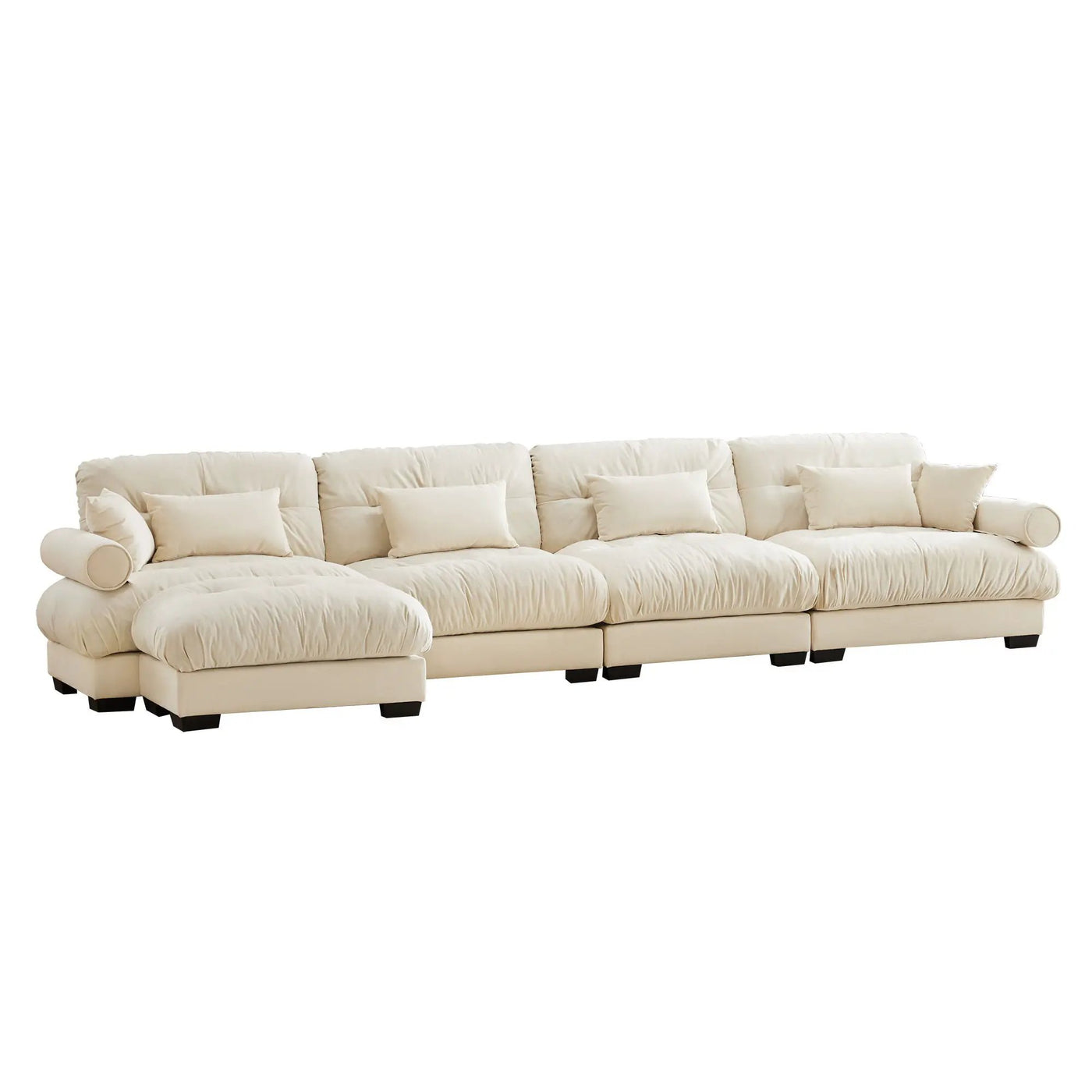 Super Comfort Oversized Modular Sectional Sofa With Movable Ottoman by Unique Piece Furniture