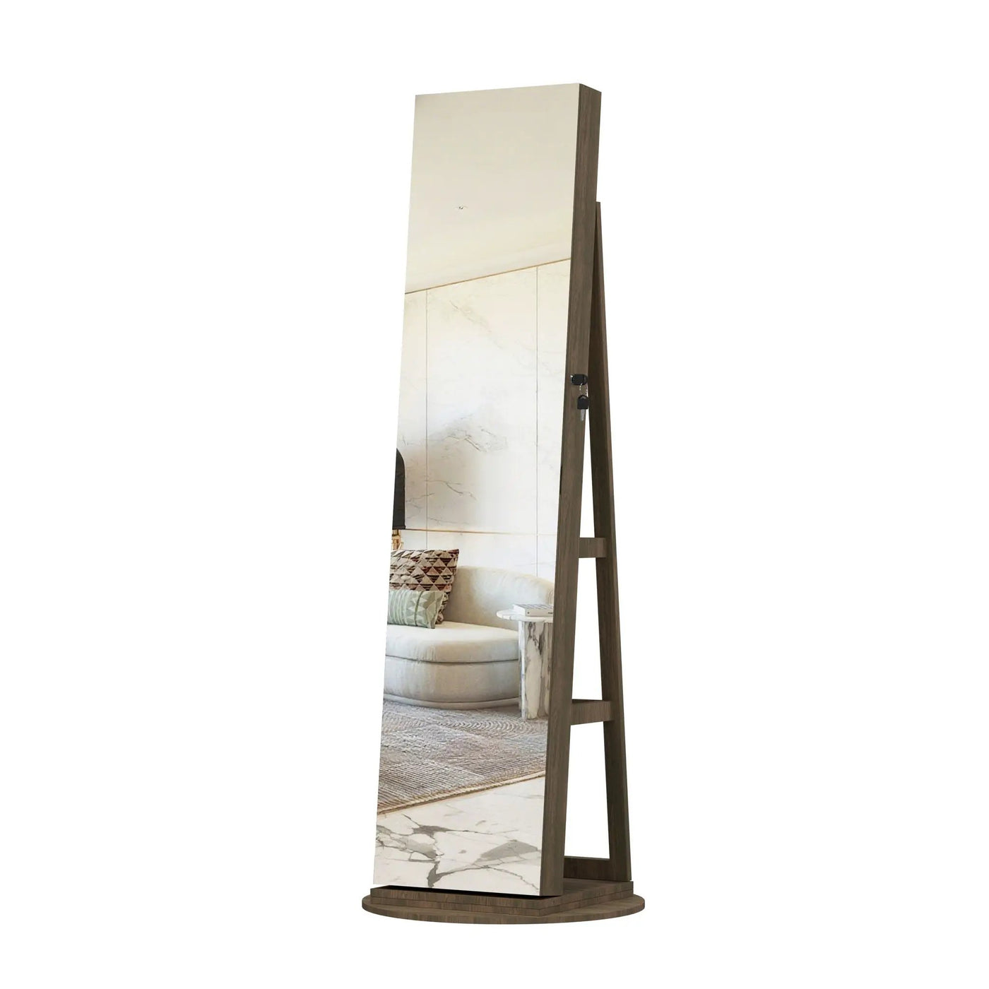 Swivel Jewelry Cabinet With Full Length Mirror by HouseOfZazla
