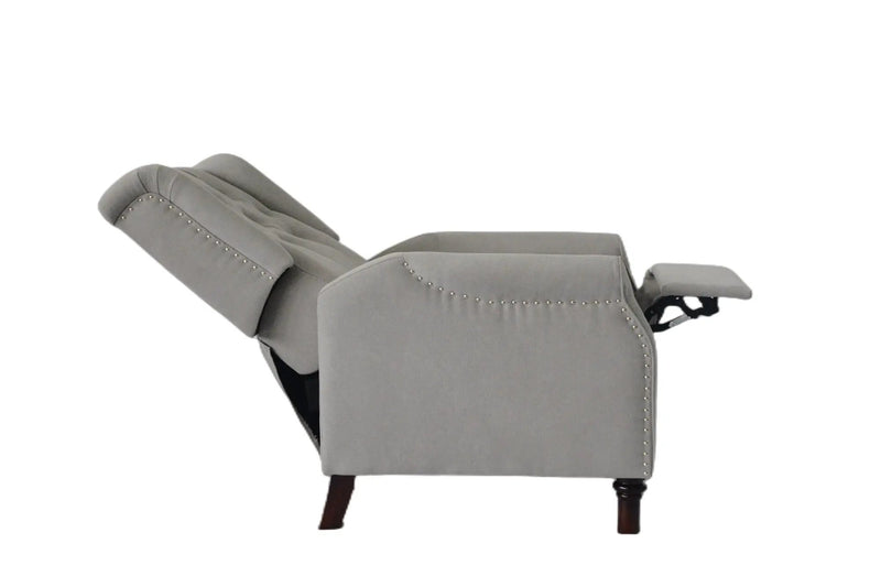 Brand New Recliner Sofa Cozy Soft Living Room Sofa Chair - Light Gray by Unique Piece Furniture