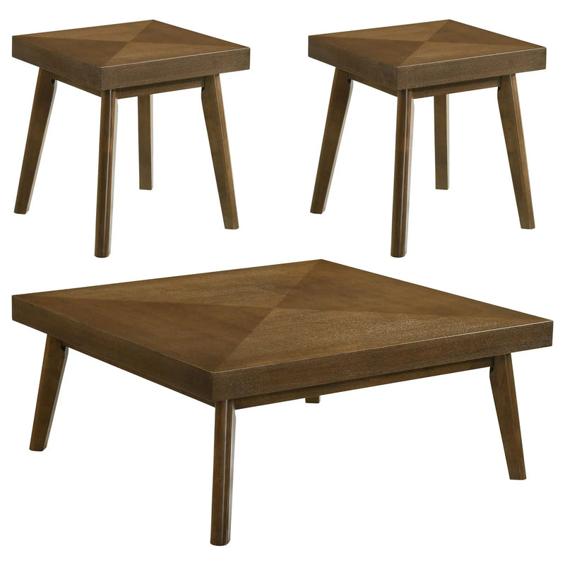 Westerly 3-piece Square Coffee and End Table Set Walnut by Unique Piece Furniture