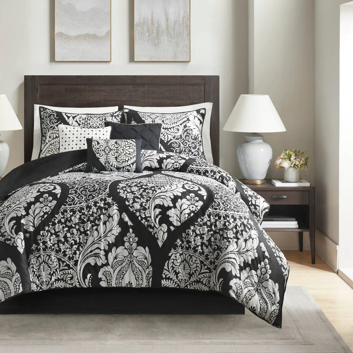 7 Piece Cotton Printed Comforter Set by HouseOfZazla