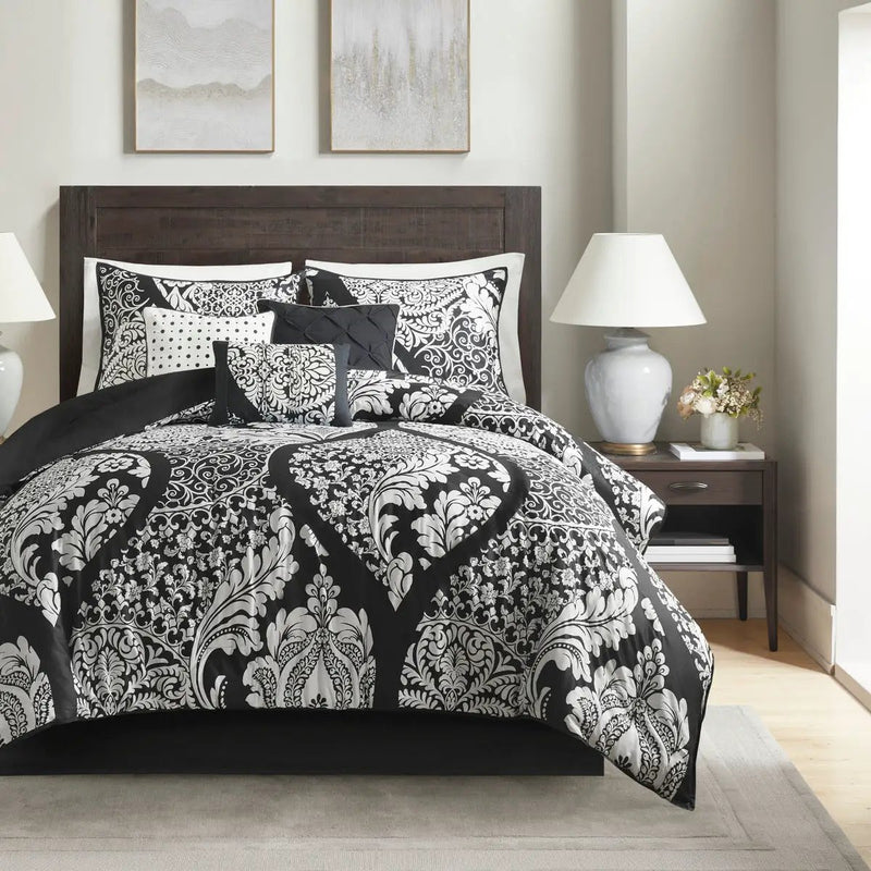7 Piece Cotton Printed Comforter Set by HouseOfZazla
