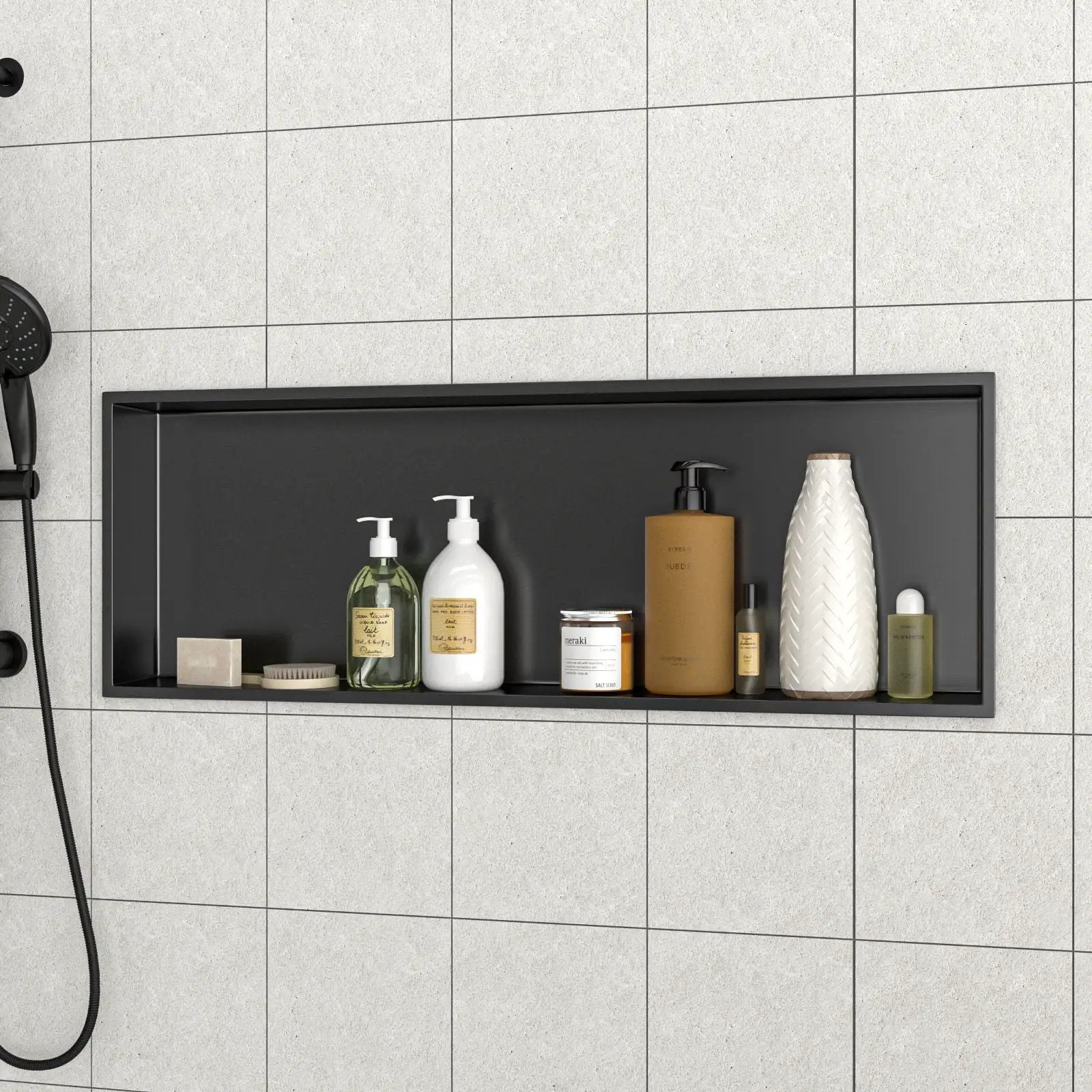 Stainless Steel Shower Niche With Seamless Design For Bathroom Storage by HouseOfZazla